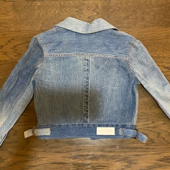 Re/done x levis reconstructed denim 60s snap front jacket / size small - Picture 4 of 5